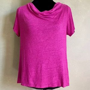 Maeve woven linen top, size small, magenta, NWOT